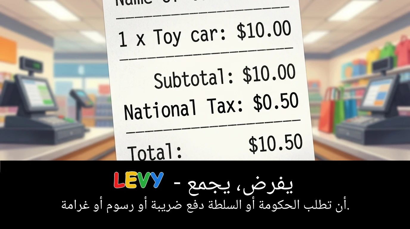 Arabic Illustration for levy